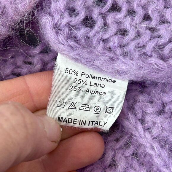 Odd Molly Sweater Womens XS Purple Knit Cropped Pullover Mock Neck Wool Blend - Picture 6 of 16